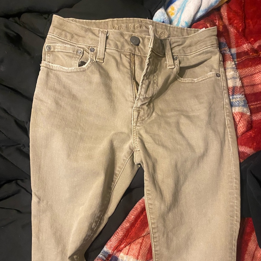 mens khaki pants american eagle size 28 x 30